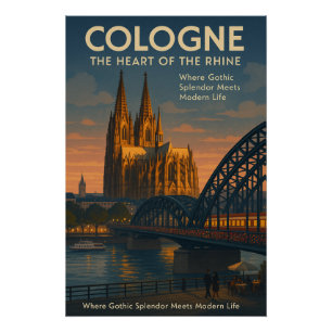 Köln, Deutschland Reise Poster