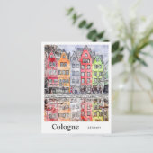 Köln - Deutschland Travel Watercolor Sketch Postkarte (Stehend Vorderseite)