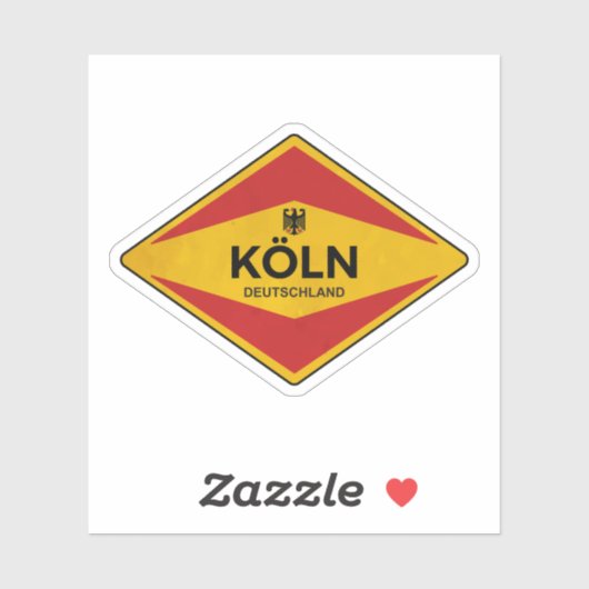 Köln Deutschland Vintag Aufkleber (Blatt)