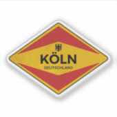 Köln Deutschland Vintag Aufkleber (Vorderseite)