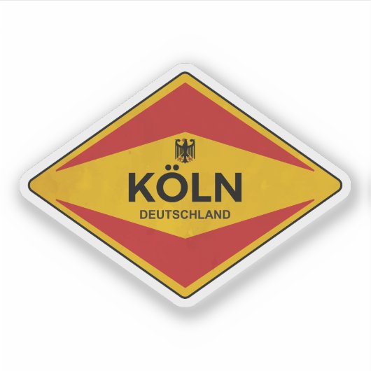 Köln Deutschland Vintag Aufkleber (Vorderseite)