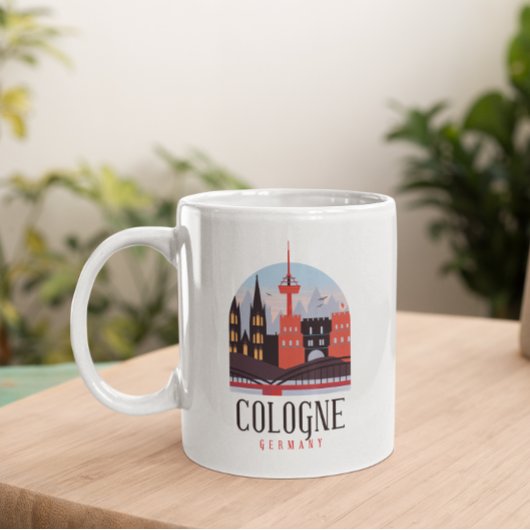 Köln Deutschland Vintag Stadtbild Kaffeetasse