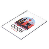 Köln Deutschland Vintag Stadtbild Notizblock (Linke Seite)