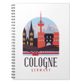 Köln Deutschland Vintag Stadtbild Notizblock (Vorderseite)