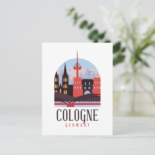 Köln Deutschland Vintag Stadtbild Postkarte (Stehend Vorderseite)