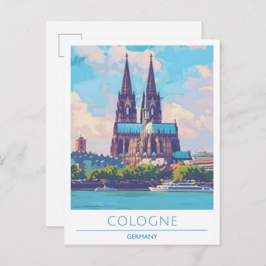 Köln Deutschland Vintage Reise Postkarte (Vorne/Hinten)