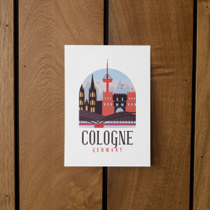Köln Deutschland Vintage-Stadtansicht Magnet Postkarte