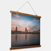Köln Deutschland Wandteppich Mit Holzrahmen (Gewinkelt)