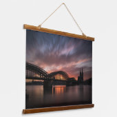 Köln Deutschland Wandteppich Mit Holzrahmen (Gewinkelt)