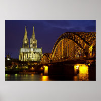 Köln - Dom am Dämmerposter