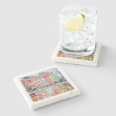 Köln - Handgezeichnete Wasserfarbskizze Steinuntersetzer (Seitenansicht)