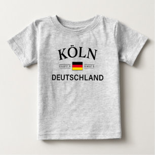 Koln (Köln) Deutschland koordiniert Deutsch Baby T-shirt
