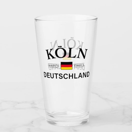 Koln (Köln) Deutschland koordiniert Deutsch Glas (Vorderseite)