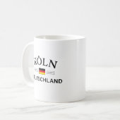 Koln (Köln) Deutschland koordiniert Deutsch Kaffeetasse (Vorderseite Links)