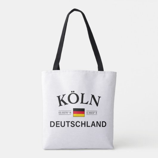 Koln (Köln) Deutschland koordiniert Deutsch Tasche (Rückseite)