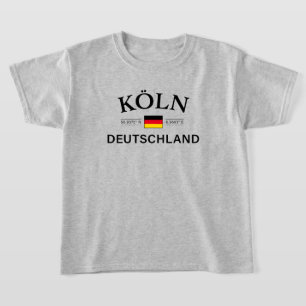 Koln (Köln) Deutschland koordiniert deutsche Kinde T-Shirt