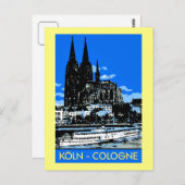Köln Köln retro Vintage Reise-Anzeige Postkarte (Vorne/Hinten)