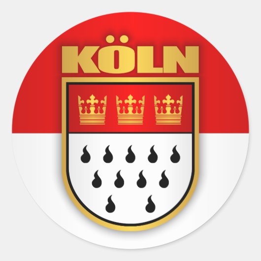 Koln (Köln) Runder Aufkleber (Vorderseite)