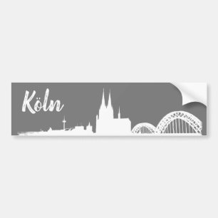 Köln mit Skyline Autoaufkleber
