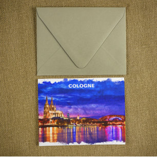 Köln - Nachtbild Postkarte
