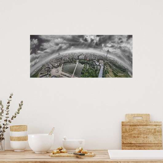 Köln Panorama - 360 Grad! Poster (Küche)