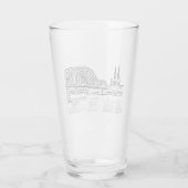Köln Panorama mit Kölner Dom Trinkglas Glas (Rückseite)
