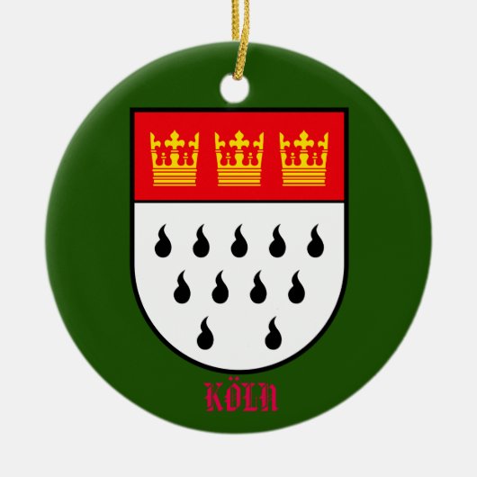 Köln Panorama-Ornament Keramik Ornament (Vorne)