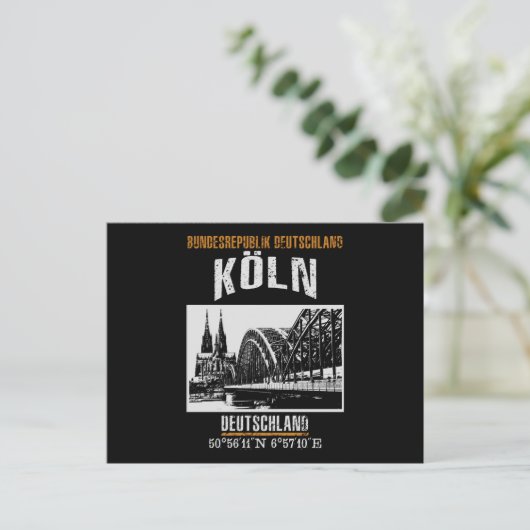 Köln Postkarte (Stehend Vorderseite)