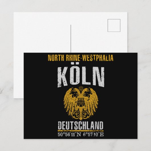 Köln Postkarte (Vorne/Hinten)