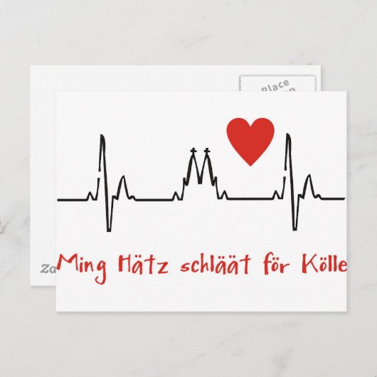 Köln Postkarte (Vorne/Hinten)