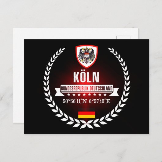 Köln Postkarte (Vorne/Hinten)