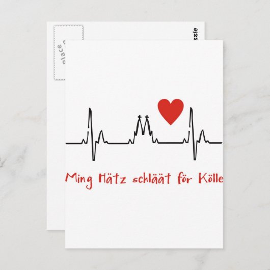 Köln Postkarte (Vorne/Hinten)