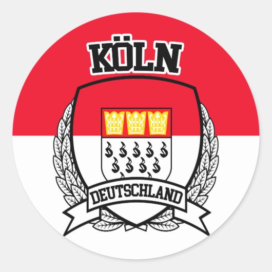Köln Runder Aufkleber (Vorderseite)