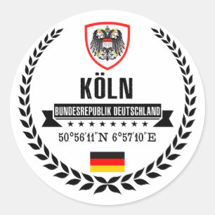 Köln Runder Aufkleber