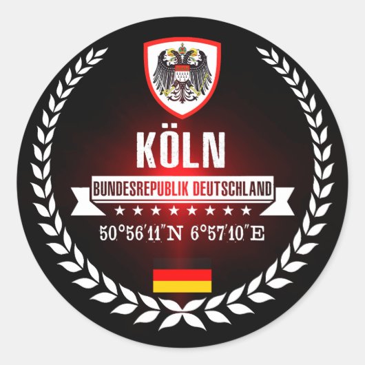 Köln Runder Aufkleber (Vorderseite)