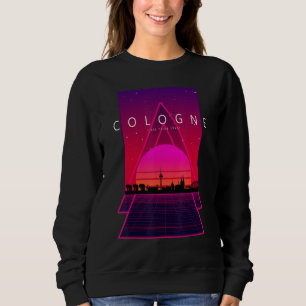 Köln Skyline 80er 90s Vaporwave Ästhetisches Retro Sweatshirt