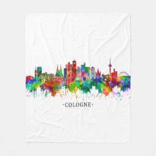 Köln Skyline Fleecedecke