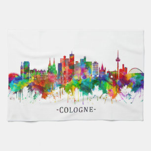 Köln Skyline Geschirrtuch