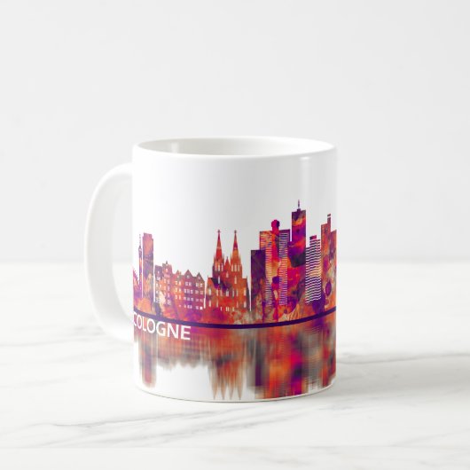 Köln Skyline Kaffeetasse (Vorderseite Links)