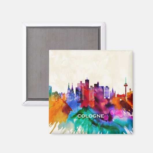Köln Skyline Magnet (Vorderseite/Rückseite)