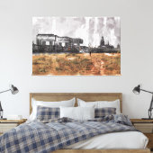 Köln Skyline Panorama mit Dom SketchArt Leinwanddruck (Insitu (Schlafzimmer))