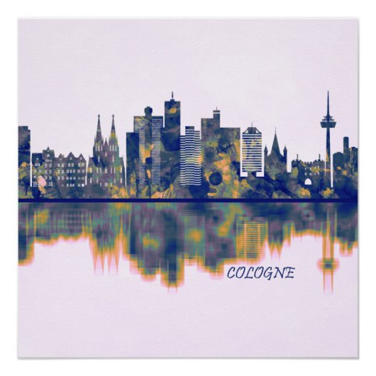 Köln Skyline Poster (Vorderseite)