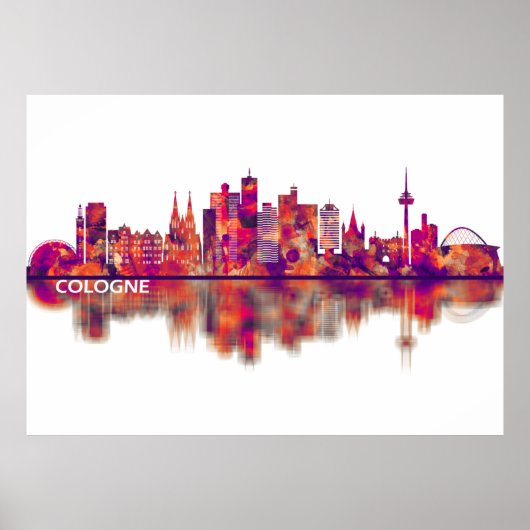 Köln Skyline Poster (Vorne)
