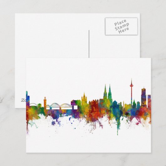 Köln Skyline Postkarte (Vorne/Hinten)