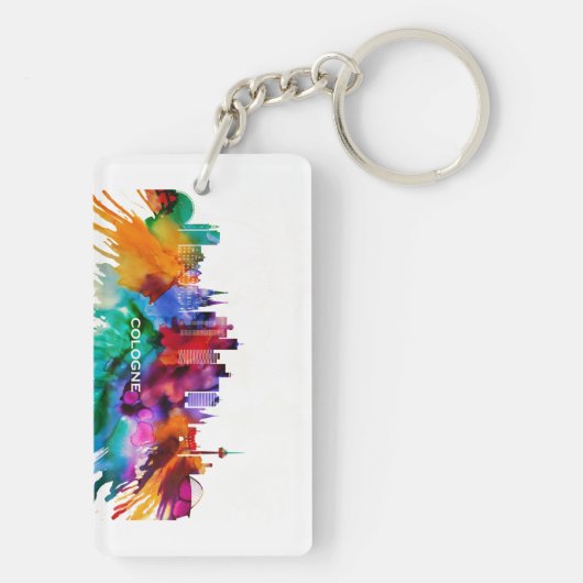 Köln Skyline Schlüsselanhänger (Rückseite)