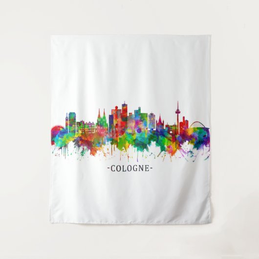 Köln Skyline Wandteppich (Vorderseite)