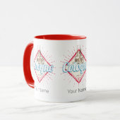 Köln Stadt Deutschland Retro Kathedrale Vintag Tasse (Vorderseite Links)