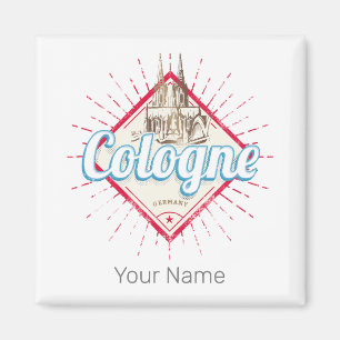 Köln Stadt Deutschland Retro Kathedrale Vintage Magnet