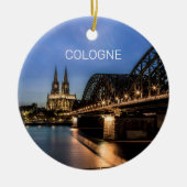 Köln Stadtbild Deutschland Dom Night Souvenir Keramik Ornament (Vorne)