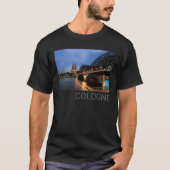 Köln Stadtbild Deutschland Dom Night Souvenir T-Shirt (Vorderseite)